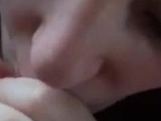 She works a nice load into her mouth.