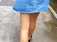 Nice Slim Tanned Toned Legs~ (Part 1/3) Wait for it. Upskirt is in part 3. #sggirls