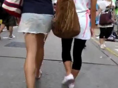 upskirt on busy street Nice upskirt #hkgirls #white panty
