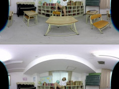 [VR全景] 豐滿的肉絲老師讓我不能安心學習