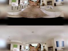 2 Hot Girls Working 1 Huge Cock In Virtual Reality