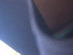 Pretty girl working at sunway pyramid again! This time u can see a bit of her blue underware below that shorts ?