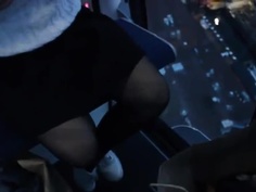 混血妹找朋友一起坐摩天輪露巨奶