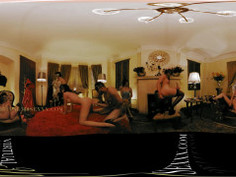 360 Colombian couple fucks in front of Colombian women mastubating