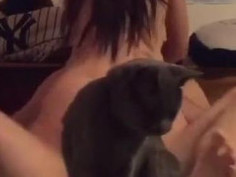 This is actually the funniest thing that’s ever happened to me. I wasn’t planning on posting this video, it’s just something Dan and I were going to watch later, but then our cat decided to censor us ???