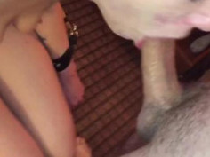 Part 2 of 2 - After fucking my throat once and cumming all over my face, he kept me tied up and fucked my throat even harder. If you close, you will saliva dripping from his balls as he fucks my throat with no breaks then shoves it down my throat forcin