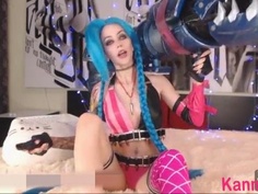 国外婊子cosplay金克斯自慰