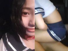 勾搭司機車震完下車到路邊繼續幹到腿軟了