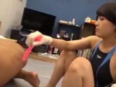 アナル M男 痴女 水着 競泳水着