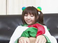 日本 - ピグテールティーンキューティー坊主頭