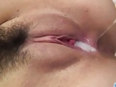 着物の女の子、梨花神崎は、2巨大なコック予約します