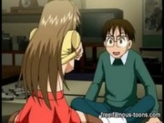 breasty十代の少女に誘惑シャイ男の子