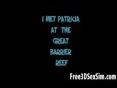 ビーチでそれで行く二つ3Dアニメのレズビアン