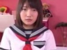 【菊川みつ葉】セーラー服の巨乳美人娘が、イケメンの彼氏とラブラブ着エロSEX