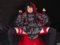 毛利ひかりが縛られて広く開いた