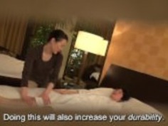 まだまだいけそうな美熟女の施術師にエレクトしたち●ぽを見せつけたら意外にあっさり口淫したくれた。