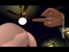 ブルネットの3Dアニメの鍬を擦ったスリットれます