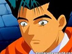 男の下でびしょぬれギャルとのセックスビデオアニメ