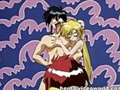 男は2素敵なアニメの女の子によってサービスのセックスです