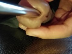 スプーンで尿道オナニー 射精