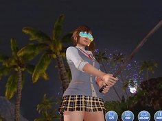 デッドオアアライブエクストリーム　ブイブイ　みさきのスイカ割りミニゲーム