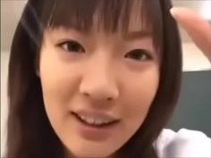 制服女子高生のカメラ舐め