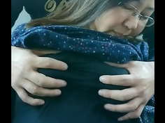 個人撮影ぽっちゃり素人不倫熟女の車内フェラ抜き