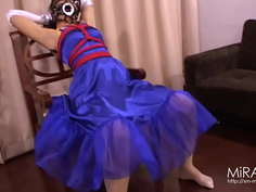 身悶える女の吐息、DID緊縛のフェチズム　～サテン地ドレス編～