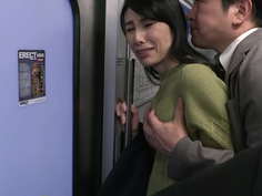 人妻痴漢電車～さわられた五十路母～　鶴川牧子