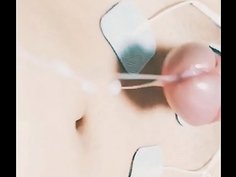 パイパンおちんちん低周波オナニー射精