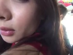 車内で逆痴漢→勃起誘発して露出パコに持ち込んだ足がグンバツの痴女