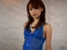 Japanese chick, Miina Yoshihara sucks dick, uncensored