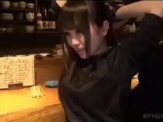 Momo Ichinose in bar