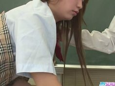 Two Guys Fuck Sana Anjus Tight Holes In Class